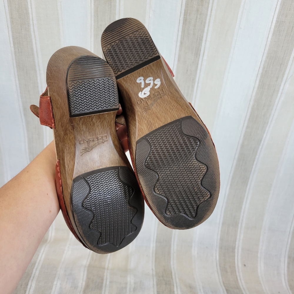 Dansko Red Mary Jane Clogs with Buckle - Picture 6 of 7